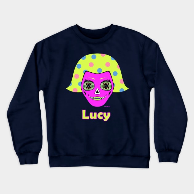 Lucy--  Hot Pink Crewneck Sweatshirt by patrou